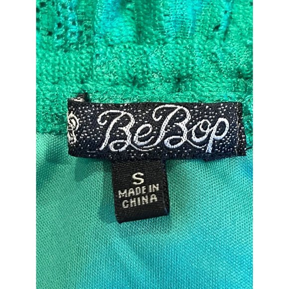 Bebop Women Eyelet Mini Dress JFKL7004054 Adjustable Strap Teal Green Size Small - Picture 4 of 7